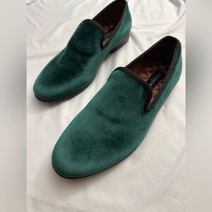 Ted Baker Men's Wellesley Green Velvet Loafer $160( Size:7)